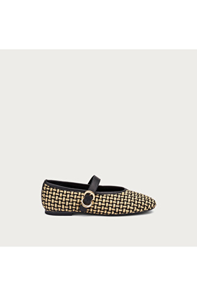 Frau Women's / Girls' Babet 69R3 Two-Tone Raffia Ballet Flats