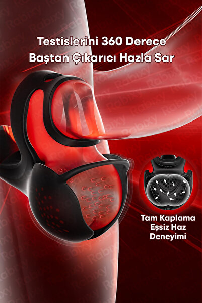 Rabixy Testis ve Perine Uyarıcı Kavrayıcı Penis Halkası