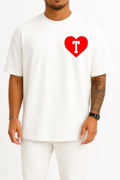 Bahriyeli Collection supradimensionat Tricou unisex cu design cu buzunar în f...