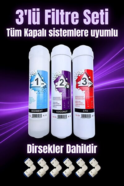FİLTEK SU ARITMA KAPALI KASA 3'LÜ ÖN FİLTRE SETİ