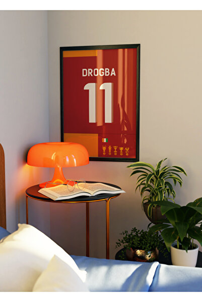 Base Concept Drogba 11 Forma Tasarımlı Poster Tablo (Çerçeveli)