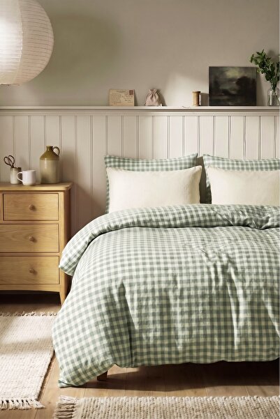 Tabu Home Set de lenjerie de pat dublu Ranforce Mint