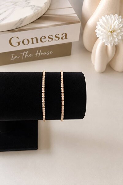 GONESSA Rubber Road White-Silver-Brown Bracelet