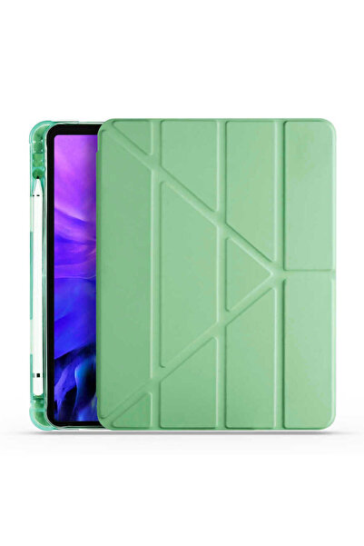 UnDePlus Apple iPad Air 11inç M4/M3/M2 2026-2024 Kılıf Kalem Bölmeli Trifoldi...