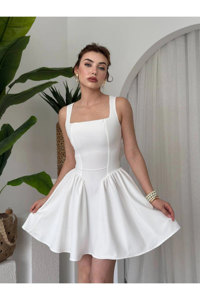 SHIN Butik Siyah Fiyonk Detaylı Mini Elbise
