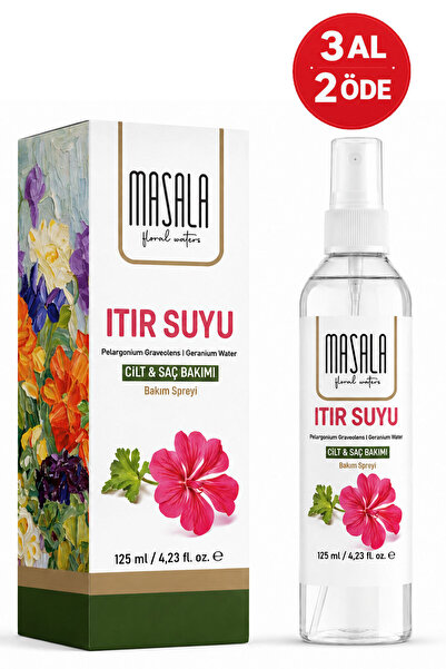 Masala Saf Itır Suyu (Sardunya) 125 ml %100 Doğal Yağlı Hidrosol - Tonik Gera...