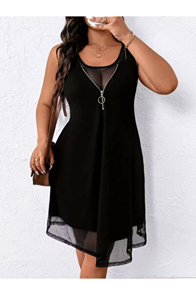 Generic Brand Γυναικείο κοντό φόρεμα από βισκόζη με λουράκια, στρογγυλή λαιμό...