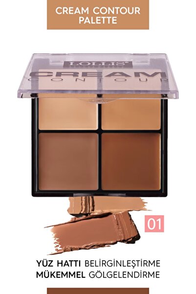Lollis Krem Kontür Paleti 4 Renk, Cream Contour Palette 4 Color-01