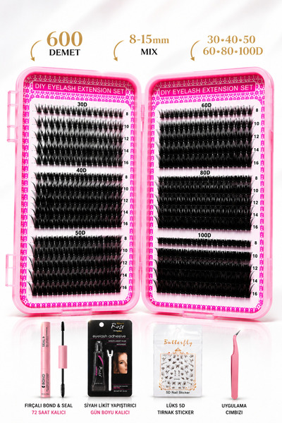 alaraycosmetics Takma Kirpik Seti D Curl Lifting Etkili- Extra yumuşak -Batma...