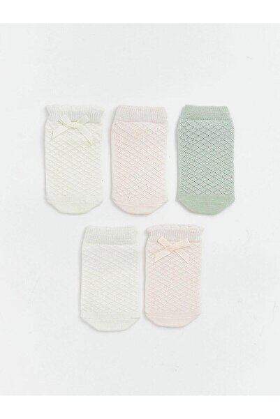 LC Waikiki Bowknot and Openwork Baby Girl Booties Socks, Pack of 5 (S6)