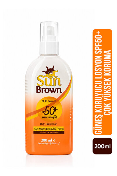 Sun Brown Spf 50 Yüksek Güneş Koruyucu Ve Nemlendirici Vücut Losyonu 200ml