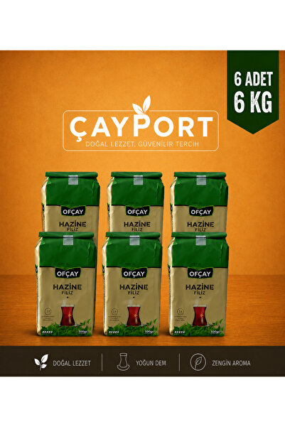 Ofçay Hazine Filiz Siyah Çay 1 Kg x 6 Adet (6 Kg Koli)