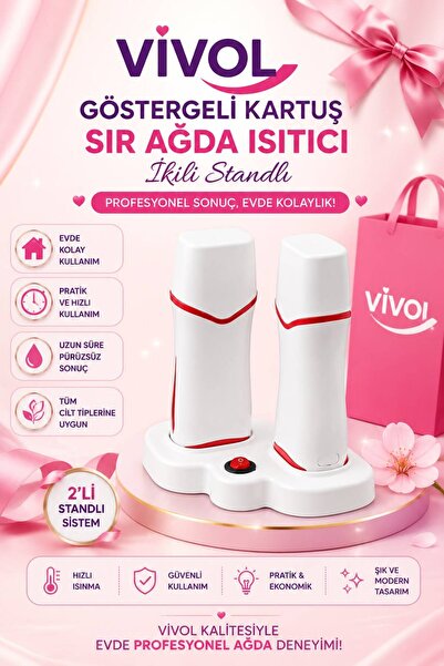 Vivol Göstergeli Kartuş Sir Ağda Isıtıcı Ikili Standlı