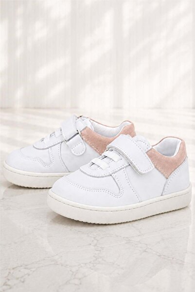 Rakerplus Bob White Nubuck Powder Genuine Leather Baby Sneaker Shoes