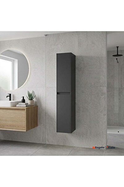 KALE Idea 2.0 40 Cm Sepetli Parlak Antrasit Boy Dolabı (Sağ-Sol)