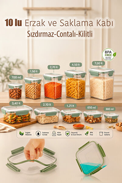 MAXİFRESH Storage Container and Food Container with Lock and Seal - Leak-Proo...