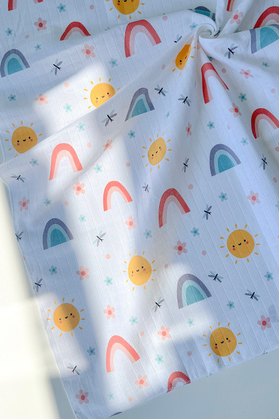COOLMINIES Multi-Purpose Muslin Blanket, Muslin Newborn Baby Blanket, 100% Co...