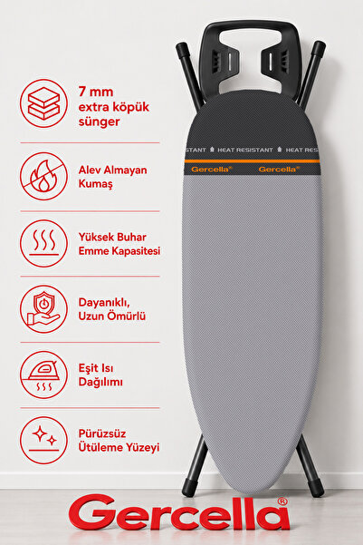 GERCELLA OPTİMUM PLUS XXL (162X60CM) ÜTÜ MASASI BEZİ ÖRTÜSÜ KILIFI
