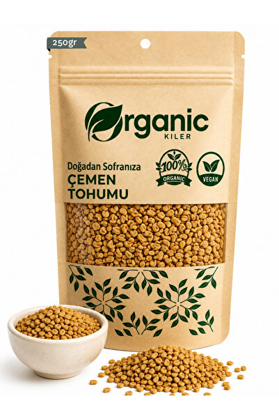 Organic Kiler Çemen Otu Tohumu 250gr Mide Dostu , Organik Çemen Tohumu , Yeni...