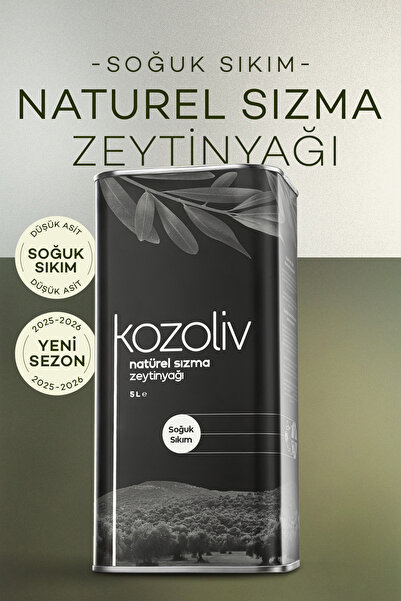 kozoliv Soğuk Sıkım Natürel Sızma Zeytinyağı 5 LT