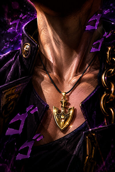 FG KONNİCHİWA ⭐ JoJo Esintili Altın Ok Kolye Anime JoJo Bizarre Adventure Cos...