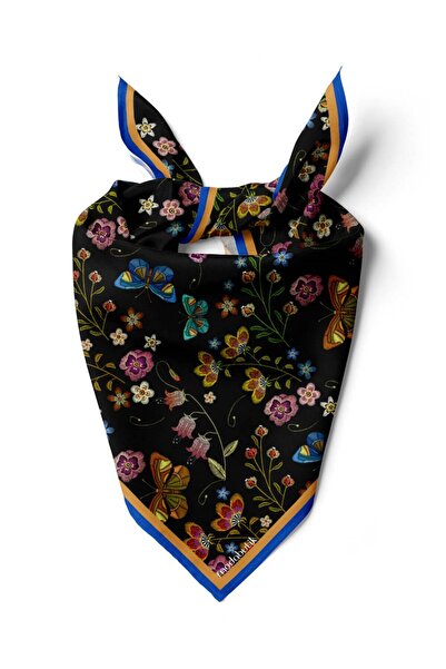 Modabutik Z55 Violla Kelebek Desenli Bandana