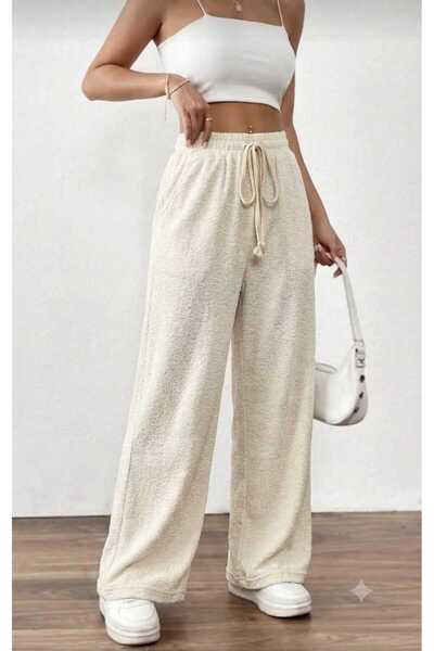 greymoda Cream Bürümcük Pants