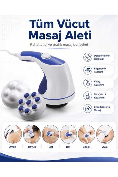 Tiffany Relax & Tone 4 Başlıklı Masaj Aleti TP-1013