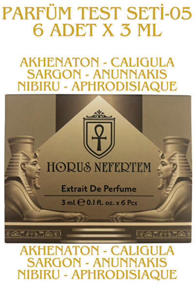 Horus Nefertem TEST SETi-05 - 6 Adet x 3ml Parfüm Test Seti Keşif Seti Deneme...