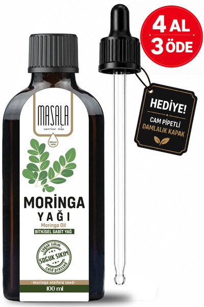 Masala Moringa Oil 100 Ml. (Moringa Seed Oil) Cold Press