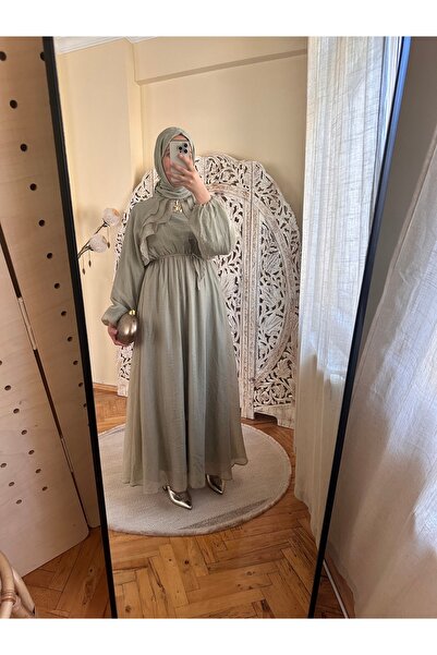 MODA S&S BZLİNE Рокля с брошка звезда и детайл на рамото