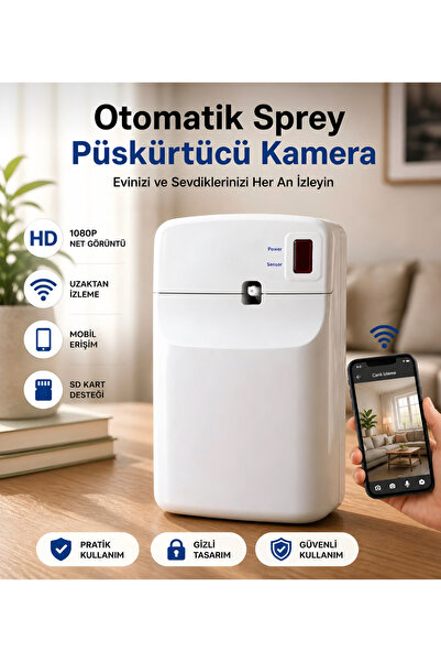 intermax Otomatik Sprey Püskürtücü Güvenlik Kamerası Wİ-Fİ 1080P HD 4K CCTV K...