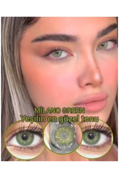 Satfinder YEŞİL MİLANO GREEN BATMA YANMA YAPMAZ YUMUŞAK GÖZ LENSİ 12 AY KULLA...