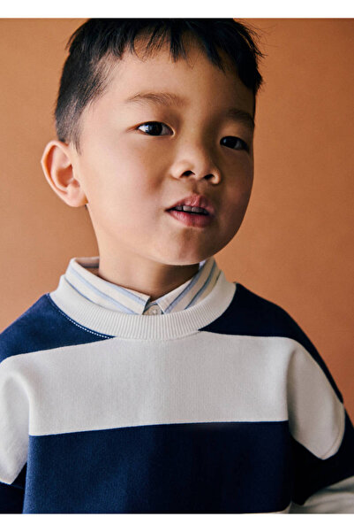 MANGO Baby Çizgili relaxed fit sweatshirt