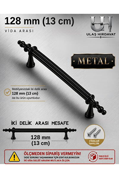 Ulaş Hırdavat Lüx Dolap Çekmece Kulpu Kumru Kulp 1 Adet 128mm Mobilya Kulplar...