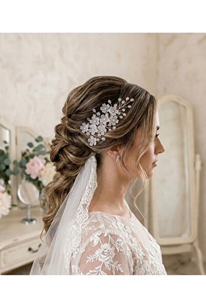 ASİMEL TASARIM Bridal Crown, Hair Accessory and Hairpin for Promise Engagemen...