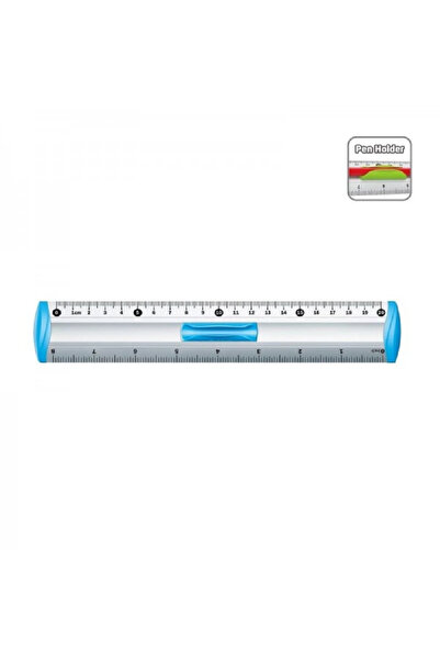 KEYROAD Rigla Keyroad, 20cm, aluminiu, diverse culori, cu suport creion