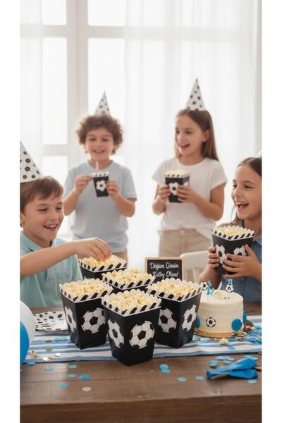 Cadde Süs Bjk Themed Popcorn 8-Piece Corn Box