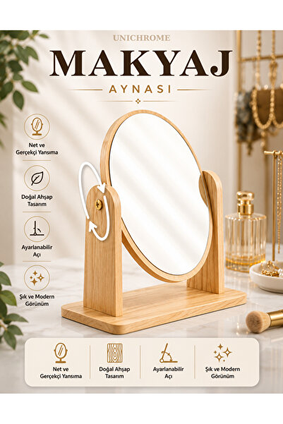 Unichrome El Aynası Masa Aynası Makyaj Aynası Ayarlanabilir Yuvarlak Makeup Mirror
