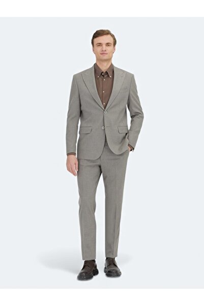 Kip Light Brown Micro Modern Fit Suit