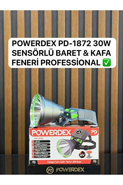 powerdex Pd-1872 Sensörlü 30w 2400 Lümen Şarjlı Kafa Feneri (YENİ)