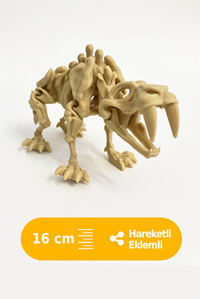 Artimon 3D Store Hareketli Saber Tooth 3D İskelet Dinozor | Oyuncak | Figür