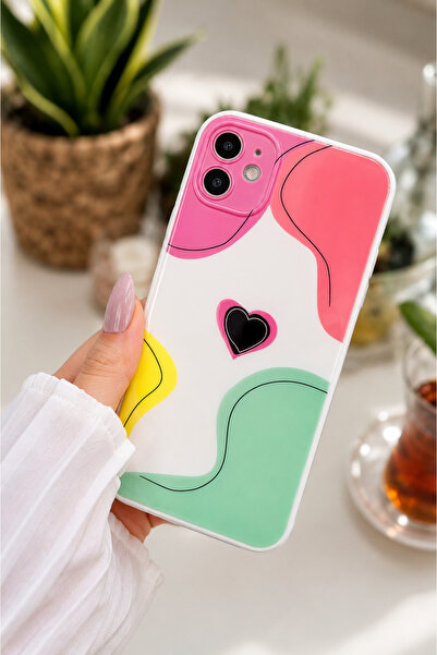 Go Aksesuar Iphone 11 Uyumlu (12 Görünümlü Köşeli ) Içi Kadife Colormix Renkl...