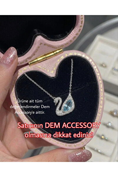 Dem Accessory Çelik | Blue Dancing Swan Kolye