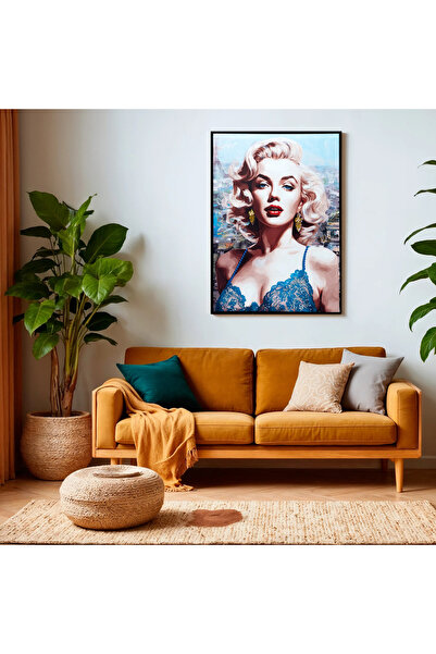 MallDeco Tablou Canvas Portret Glam Vintage, Finisaj Lucios, cu Decor Acrilic...