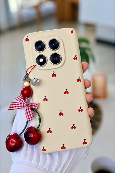 Go Aksesuar Redmi Note 14 pro 4g Uyumlu 3d Charm KİRAZ Tasarımlı Oyuncaklı Si...