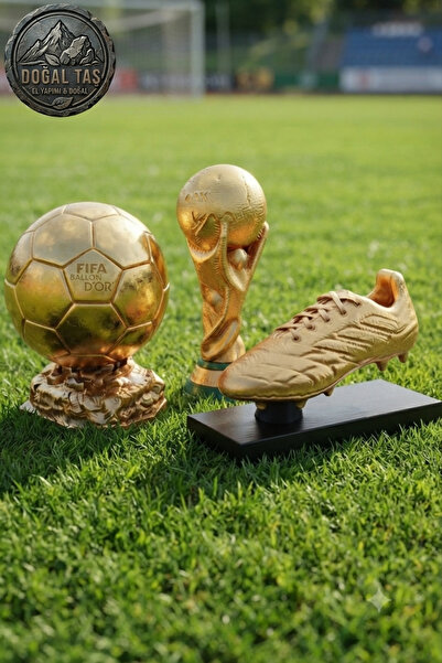 Craft3D Atölye Dünya Kupası+Ballon D'or+Altın Ayakkabı Muhteşem 3'lü Set Taş ...