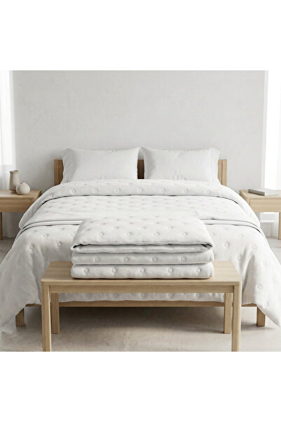 Depomaxx Multi-Purpose Plain Pique Single Size 160X220 Stone * Bedspread
