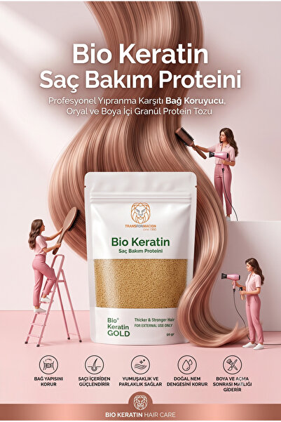 Transformacion Bio Keratin Gold Professional Hair Care Protein 50 Gr - Anti-D...