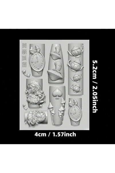 Choice3 PF-777 أليس في بلاد العجائب كوب شاي على شكل أرنب وفطر وورق لعب وحصان ...